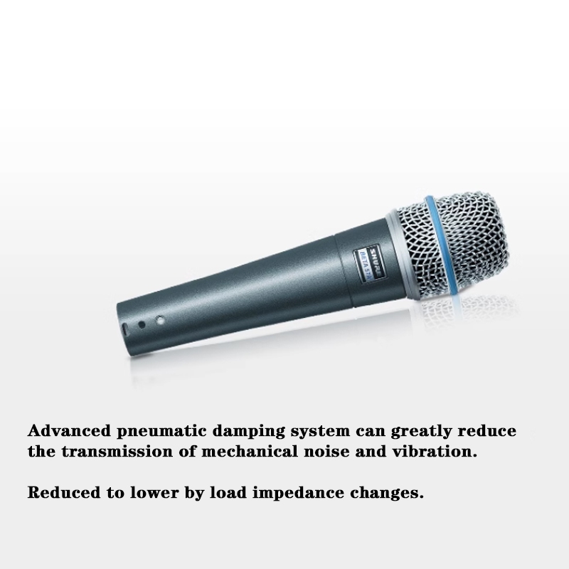 Shure BETA57A ไมโครโฟนแบบมีสายการแสดงบนเวทีร้องเพลงสดบันทึกไมโครโฟนแบบไดนามิก