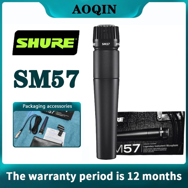 Shure SM57 ไมโครโฟนแบบมีสายมืออาชีพเครื่องดนตรีบันทึกไมโครโฟนแบบไดนามิก