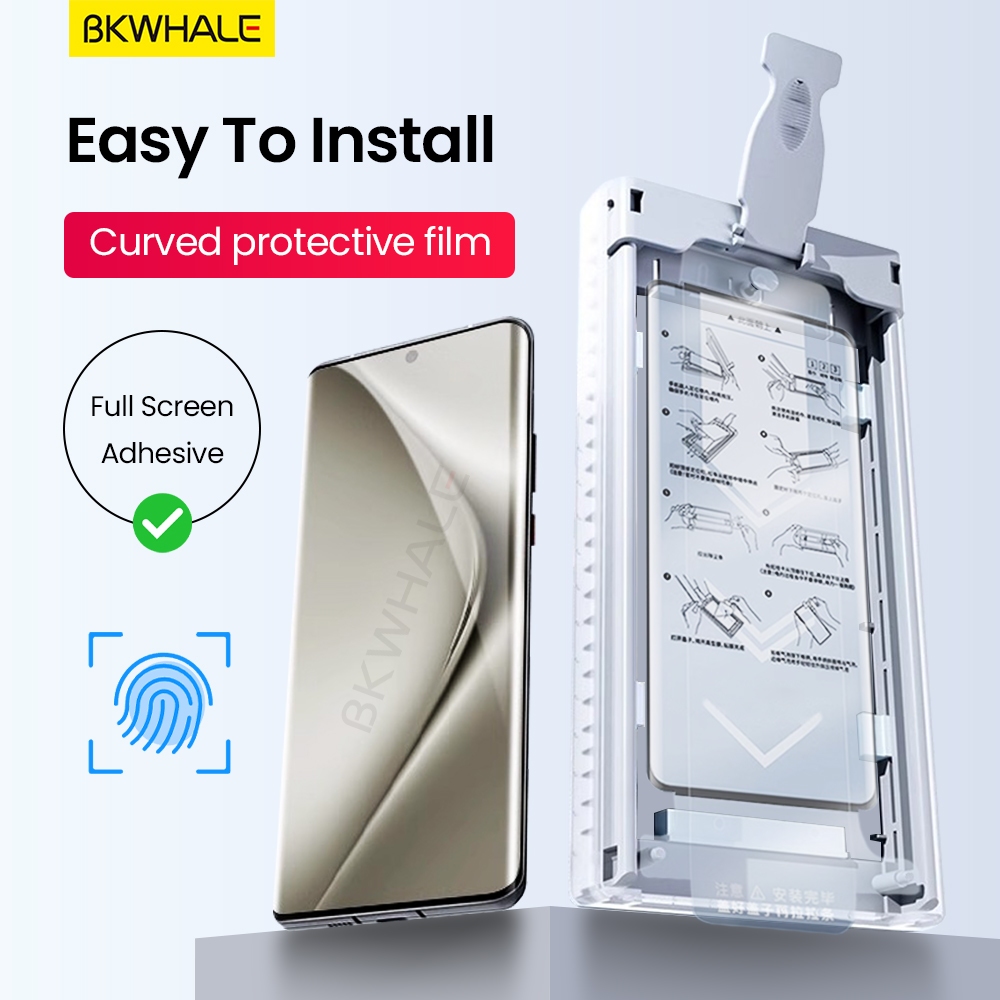 BKWHALE ฟิล์มกันรอยหน้าจอโค้งสําหรับ Huawei Pura70 Pro P60 P50 P40 Pura80 Mate 30 40 50 60 70 Pro + Nova 8 9 10 11 12 13 14 Ultra Honor 300 200 Magic 7 6 Pro Power HD นุ่ม ฟิล์ม