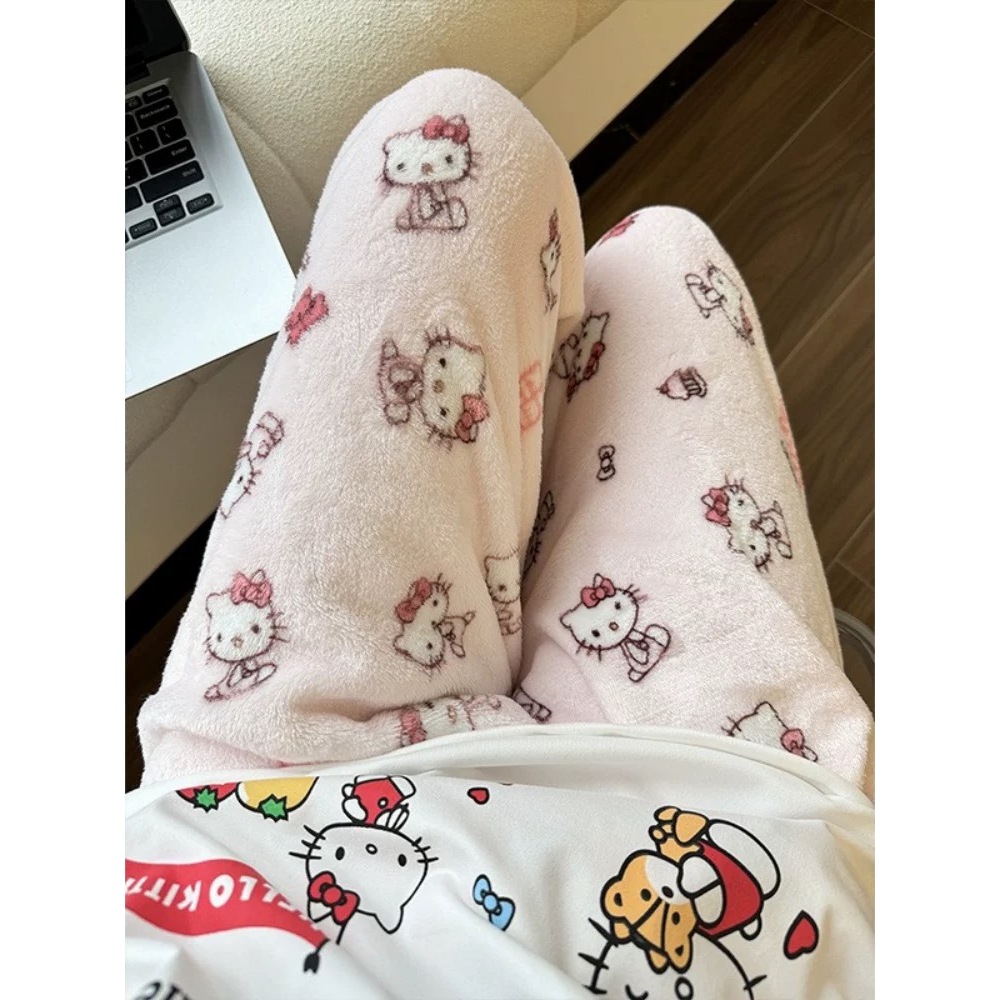 Fds กางเกงขายาว ผ้ากํามะหยี่ขนนิ่ม ให้ความอบอุ่น สไตล์เกาหลี แฟชั่นฤดูใบไม้ร่วง และฤดูหนาว สําหรับผู้หญิง
