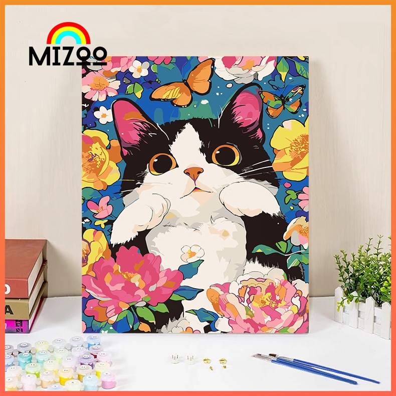 [มีเฟรม] 30*40 ซม ระบายสีตามตัวเลข ภาพวาดตกแต่งอะคริลิก ของขวัญที่ดีที่สุดสำหรับเด็ก ของขวัญ DIY