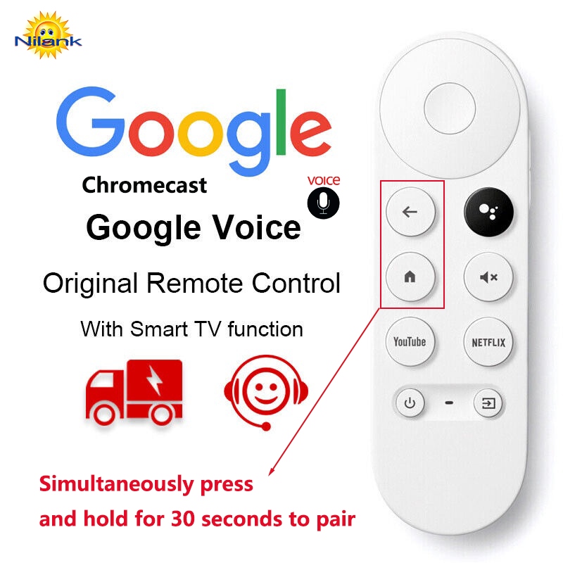 คำสั่งเสียง รีโมท กล่องโทรทัศน์ Google Chromecast 4k 8K UHD TV model 2020 YouTube/NETFLIX FOR G9n9n / GA 01409-us/ga 01923-us/ga 01923-us/ga 02463-US/ga 02464-US/ga