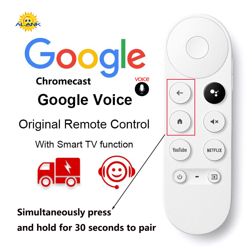 คำสั่งเสียง กล่องโทรทัศน์ Google Chromecast 4k 8K UHD TV รีโมท model 2020 YouTube/NETFLIX G9n9n