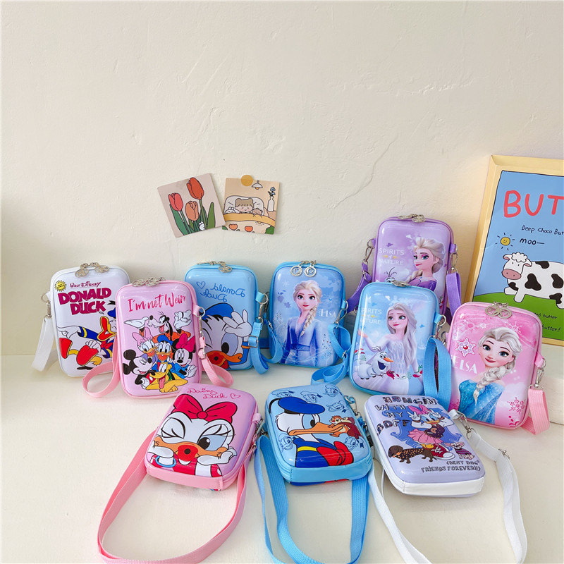 โดนัลด์ดั๊กสลิงกระเป๋า forzen Elsa เข็มขัด abg Frozen Elsa กระเป๋าสะพายไหล่เดี่ยวกระเป๋าพร้อมเปลือกก