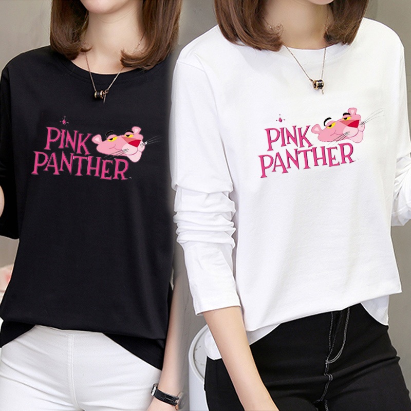 โดยตรง เก็บ แนะนําภาพเคลื่อนไหวการ์ตูนพิมพ์แขนยาวเสื้อยืดสาวเสื้อผ้าเกาหลีรุ่นรอบคอด้านบน 7003
