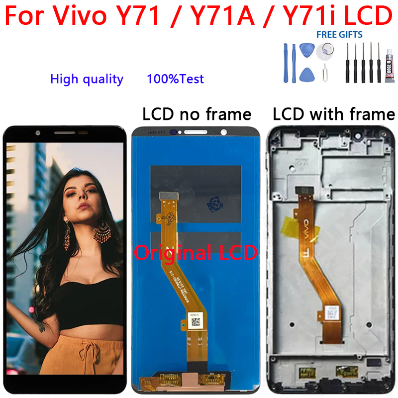 6.0 "LCD สําหรับ Vivo Y71 / Y71A / Y71i จอแสดงผล LCD หน้าจอสัมผัสพร้อมกรอบ Digitizer Assembly เปลี่ย