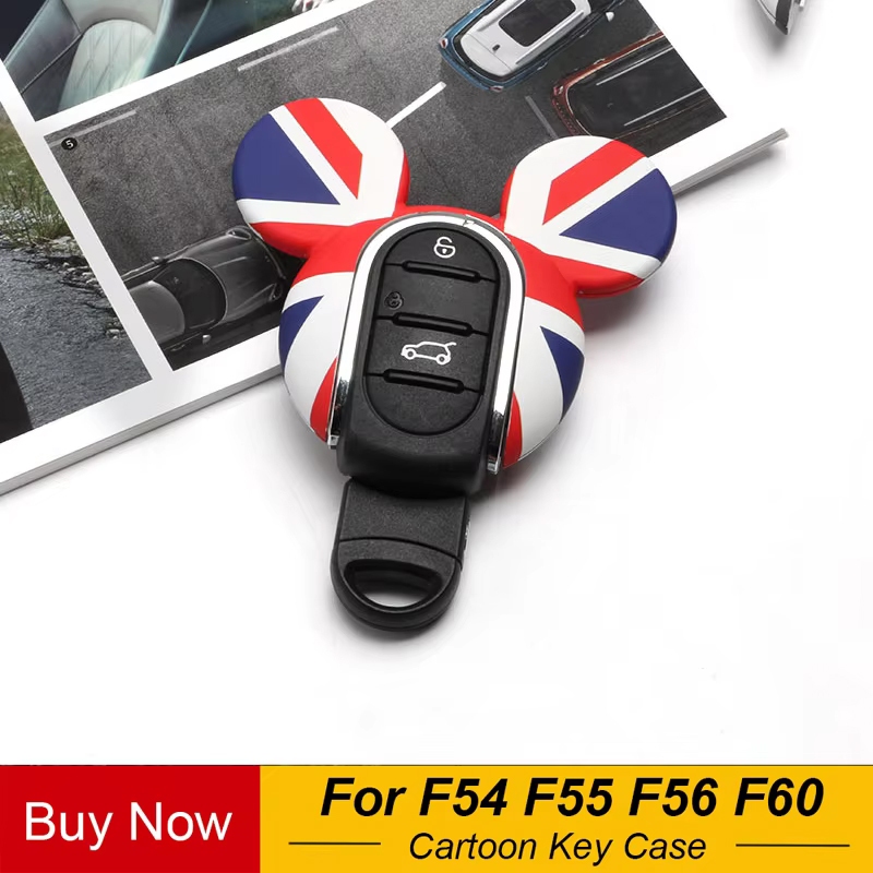1 ชิ้นฝาครอบกุญแจรถพวงกุญแจตกแต่งสําหรับ Mini Cooper S JCW Clubman F54 F55 F56 F57 F60 Countryman อุปกรณ์เสริมอัตโนมัติ