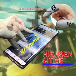 Hy MLBB Gaming Finger Sleeve เกมมือถือถุงมือสําหรับ PUBG Breathable Finger Sleeve ปลายนิ้ว Anti-slip Silver Fiber Gaming Cover