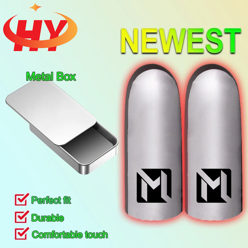 Hy MLBB Gaming Finger Sleeve เกมมือถือถุงมือสําหรับ PUBG Breathable Finger Sleeve ปลายนิ้ว Anti-slip Silver Fiber Gaming Cover