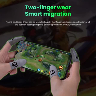 Hy MLBB Gaming Finger Sleeve เกมมือถือถุงมือสําหรับ PUBG Breathable Finger Sleeve ปลายนิ้ว Anti-slip Silver Fiber Gaming Cover