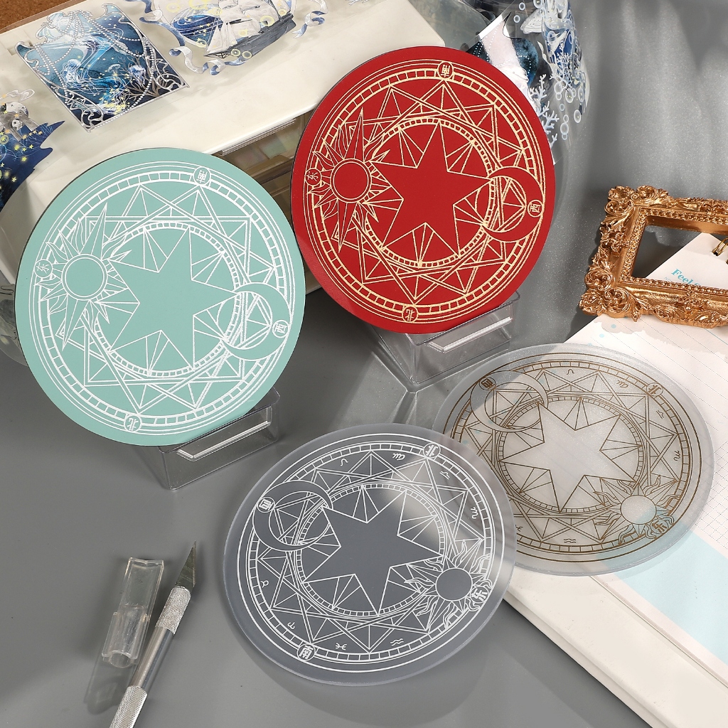 Jianwu วงกลม Magic วงกลมรูปแบบ Backing แผ่นเขียงตัด Mats Creative DIY Journal อุปกรณ์นักเรียนเครื่องเขียน ราคาถูก Shopee Lazada