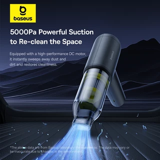 Baseus เครื่องดูดฝุ่น/เป่าลม/เติมลม/อัดไร้สาย แบบด้ามจับ รุ่น AT Car Vacuum Cleaner (5000pa) สี Cosmic Black