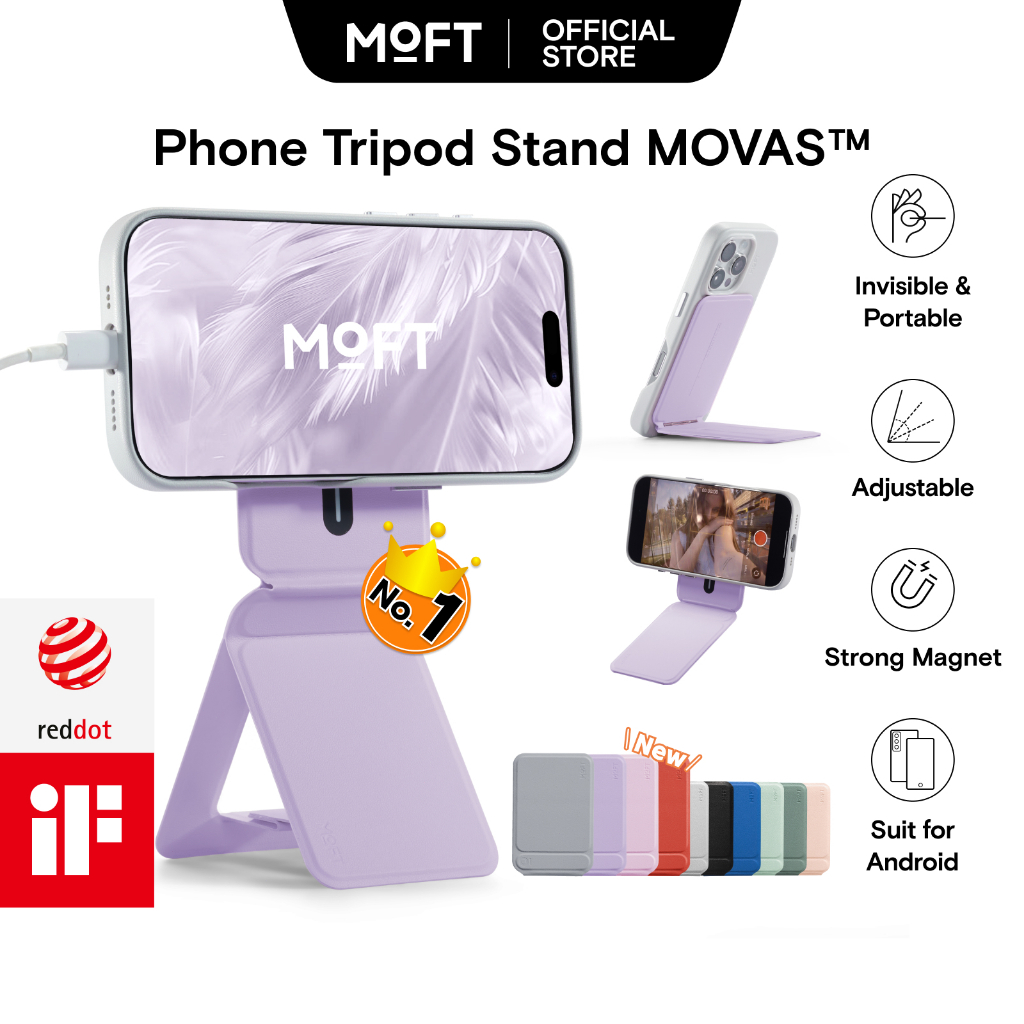 MOFT Snap Phone Tripod Stand MOVAS™ (Magnetic Compatible) ขาตั้ง for iphone แบบแม่เหล็ก ไม้เซลฟี่ griptok magsafe moft tripod ที่ตั้งโทรศัพท์