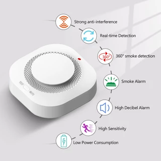 Daytech ตรวจจับควัน smoke detector เซ็นเซอร์ควัน ใช้สำนักงาน/บ้าน เครื่องไฟอัจฉริยะ tuya smart WiFi