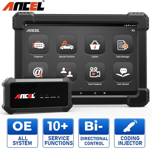 Ancel X7 OE-Level OBD2 Scanner Mobil Car Scanner Bluetooth Alat Diagnostik Mobil ECU Coding Active T