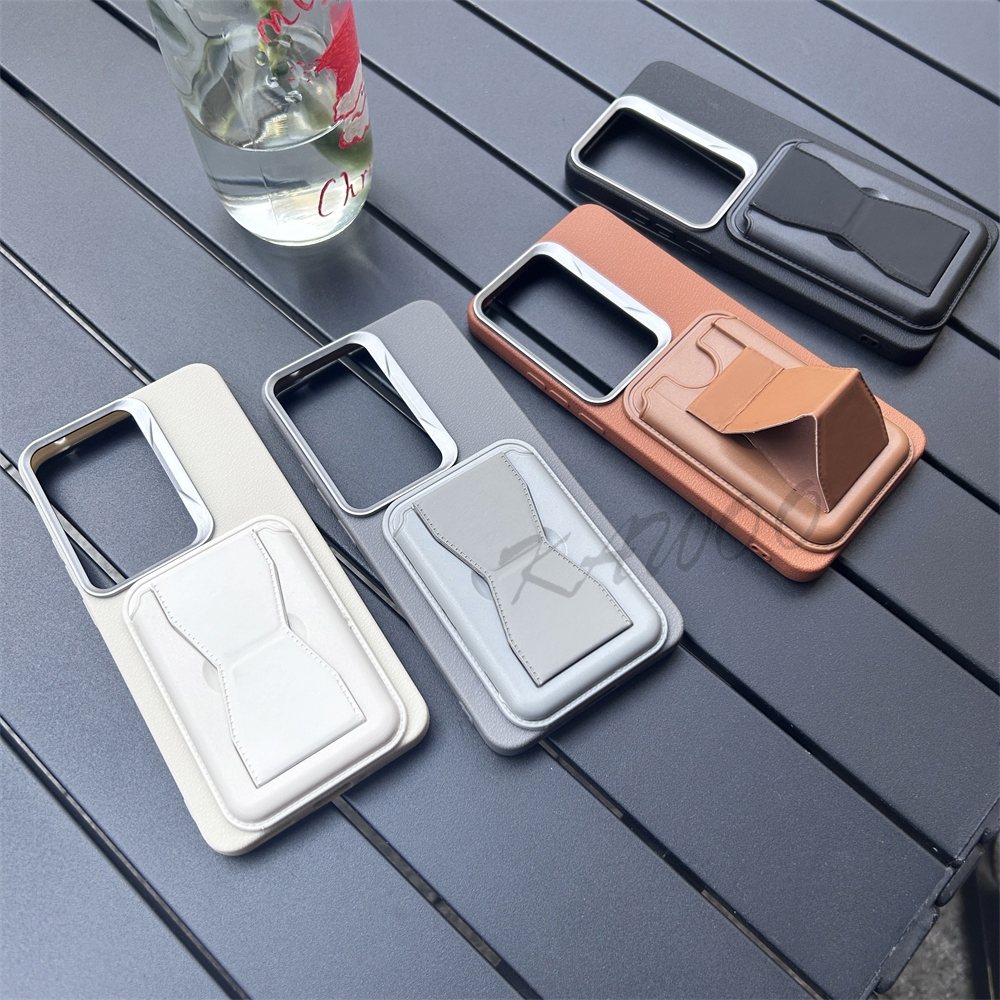 Vivo V30 V29 V29E V40 Pro V27 V19 V17 V40E V50 Lite ช่องใส่การ์ดกระเป๋าสตางค์ขาตั้ง Soft Case Cover