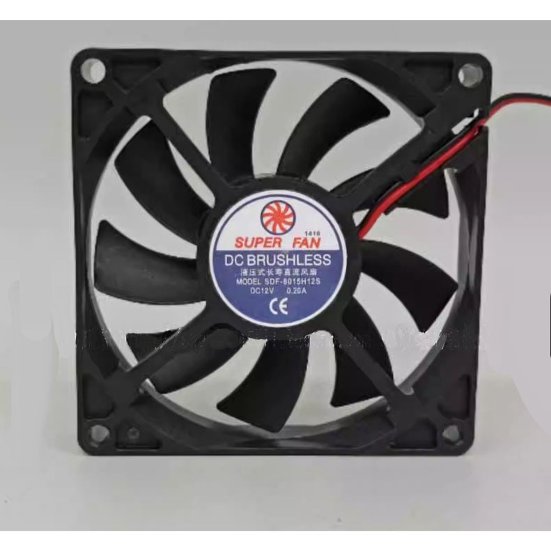 พัดลมระบายความร้อน SUPER FAN SDF-8015H12S 12V 0.20 A 8CM 8015 2