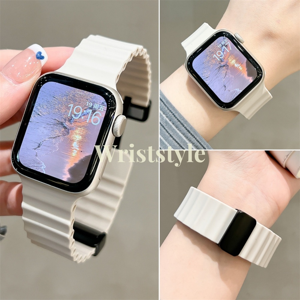 Redmi watch 5 active Strap หัวเข็มขัดแม่เหล็กสายซิลิโคนระบายอากาศสําหรับ Xiaomi Redmi watch 5 22 มม.สายคล้องคอสร้อยข้อมือสําหรับ Redmi watch 5 lite อุปกรณ์เสริม