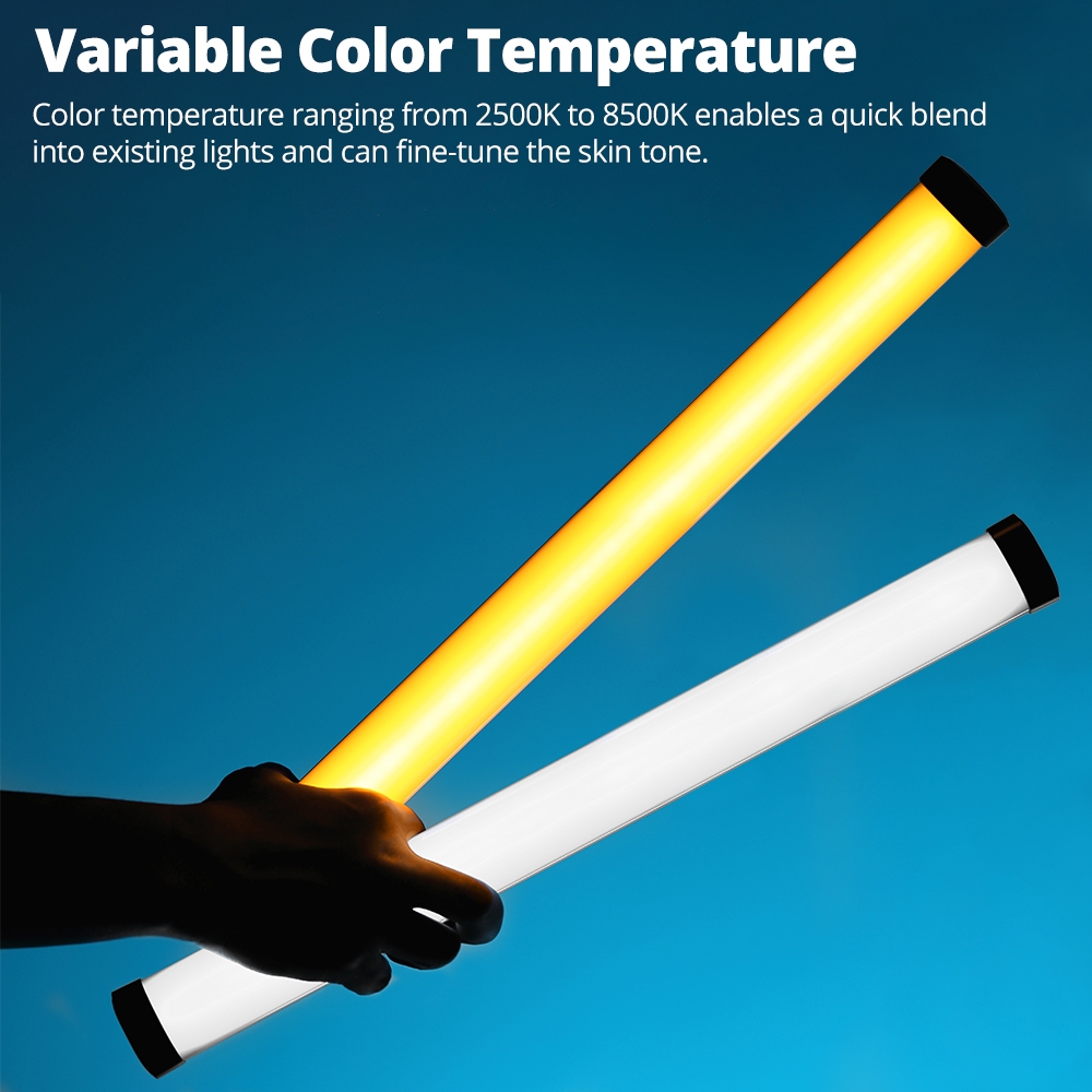 Ambitful 2500K-8500K A2 PRO A2PRO RGB Tube Light Full Color LED Video Stick Light พร้อมการควบคุมแบตเตอรี่ลิเธียมในตัวโดย APP