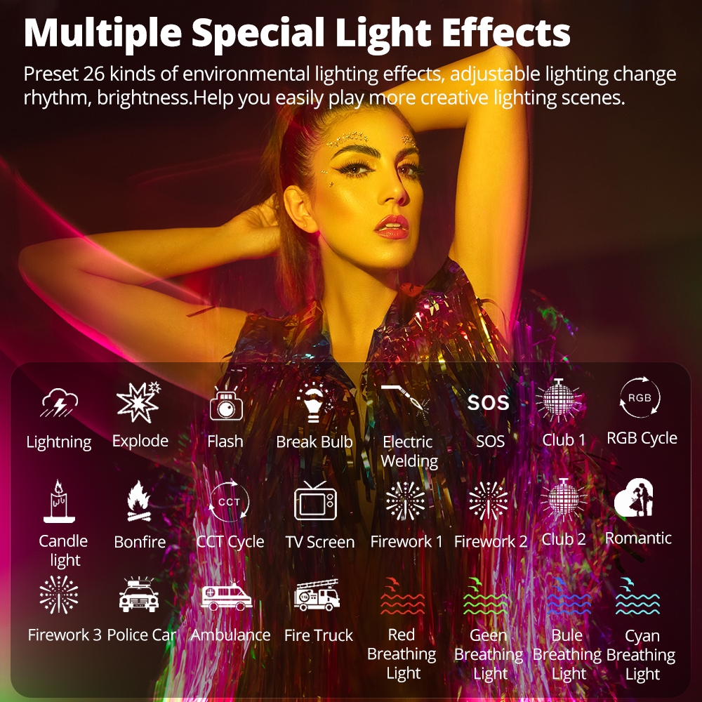 Ambitful 2500K-8500K A2 PRO A2PRO RGB Tube Light Full Color LED Video Stick Light พร้อมการควบคุมแบตเตอรี่ลิเธียมในตัวโดย APP