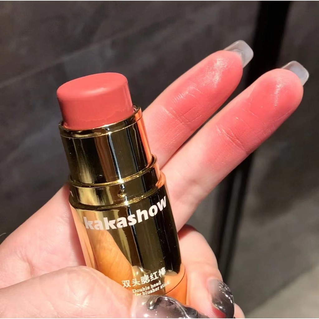 Kakashow Double Head Blush Stick Low Saturated Korean Cream Cream Blush ละเอียดอ่อนและเป็นธรรมชาติ