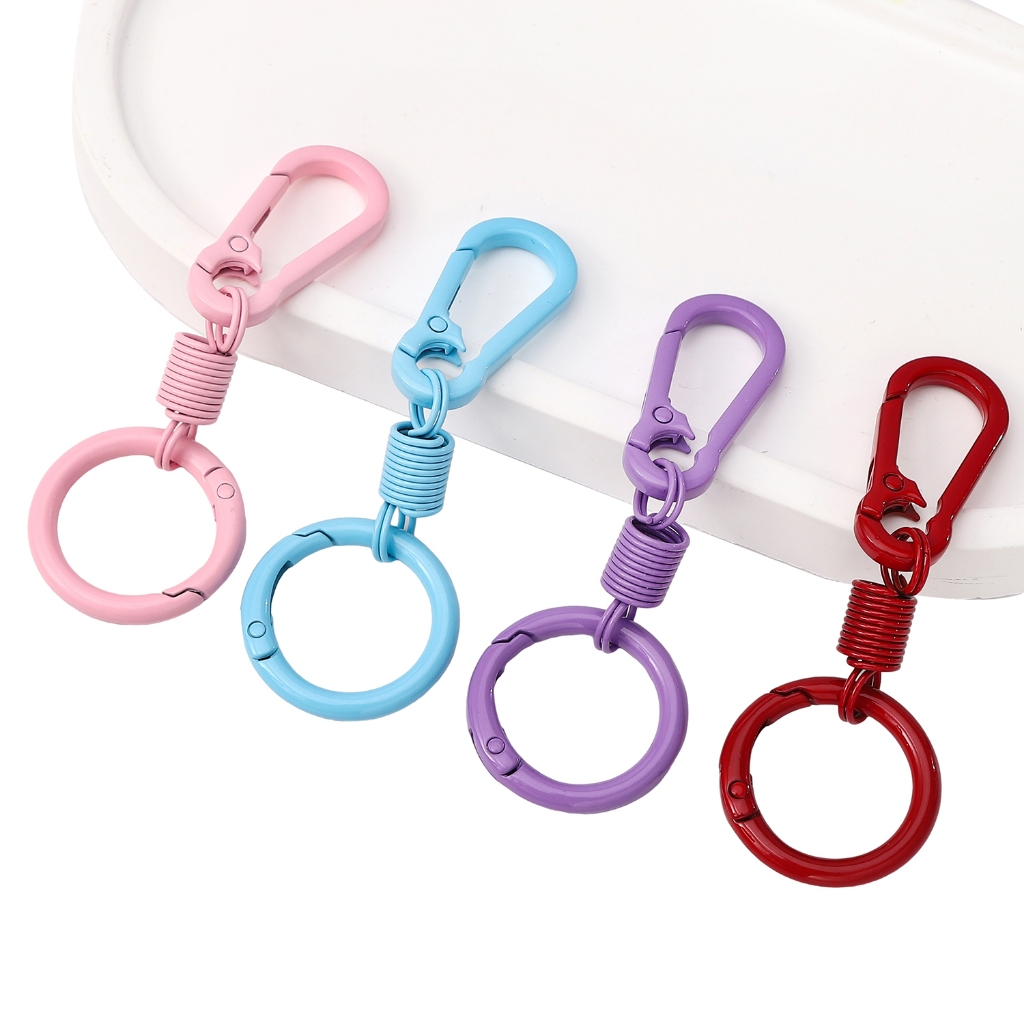 1ชิ้นโลหะผสมสีสเปรย์พวงกุญแจฟอร์จูนหัวเข็มขัด+ฤดูใบไม้ผลิหัวเข็มขัดรถพวงกุญแจกระเป๋าเป้สะพายหลังหัวเข็มขัดทําเองแฮนด์เมดอุปกรณ์