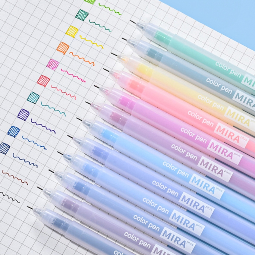 [จัดส่งจากกรุงเทพฯ]12 ชิ้น / กล่อง / 12 สี ปากกาเจล ปากกาลูกลื่น 0.5 มม. ปลายละเอียด น่ารัก kawaii ปากกาเจล อุปกรณ์สํานักงาน โรงเรียน เขียน วาดภาพ เครื่องเขียนนักเรียน