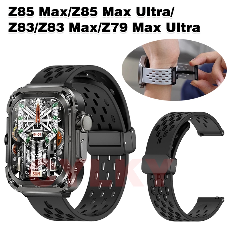 สําหรับ Z85 Max/Z85 Max Ultra/Z83/Z83 Max/Z79 Max Ultra Strap ซิลิโคนสีสันสดใสแม่เหล็กแนวโน้มแฟชั่น Motion Band