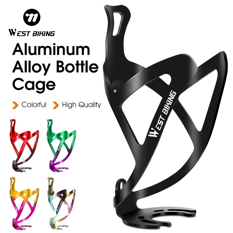 WEST BIKING กรงขวดจักรยานสีสันสดใสที่วางขวดปรับขี่จักรยานขวดน้ํากรงผู้ถือจักรยาน Accessorie