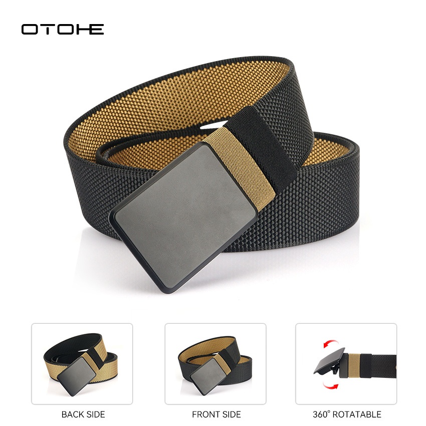 OTOHE ผู้ชายเข็มขัดกลางแจ้งยุทธวิธีเข็มขัดด่วนที่วางจําหน่ายหัวเข็มขัดเข็มขัดหมุนหัวเข็มขัดไนล่อนเข็มขัด