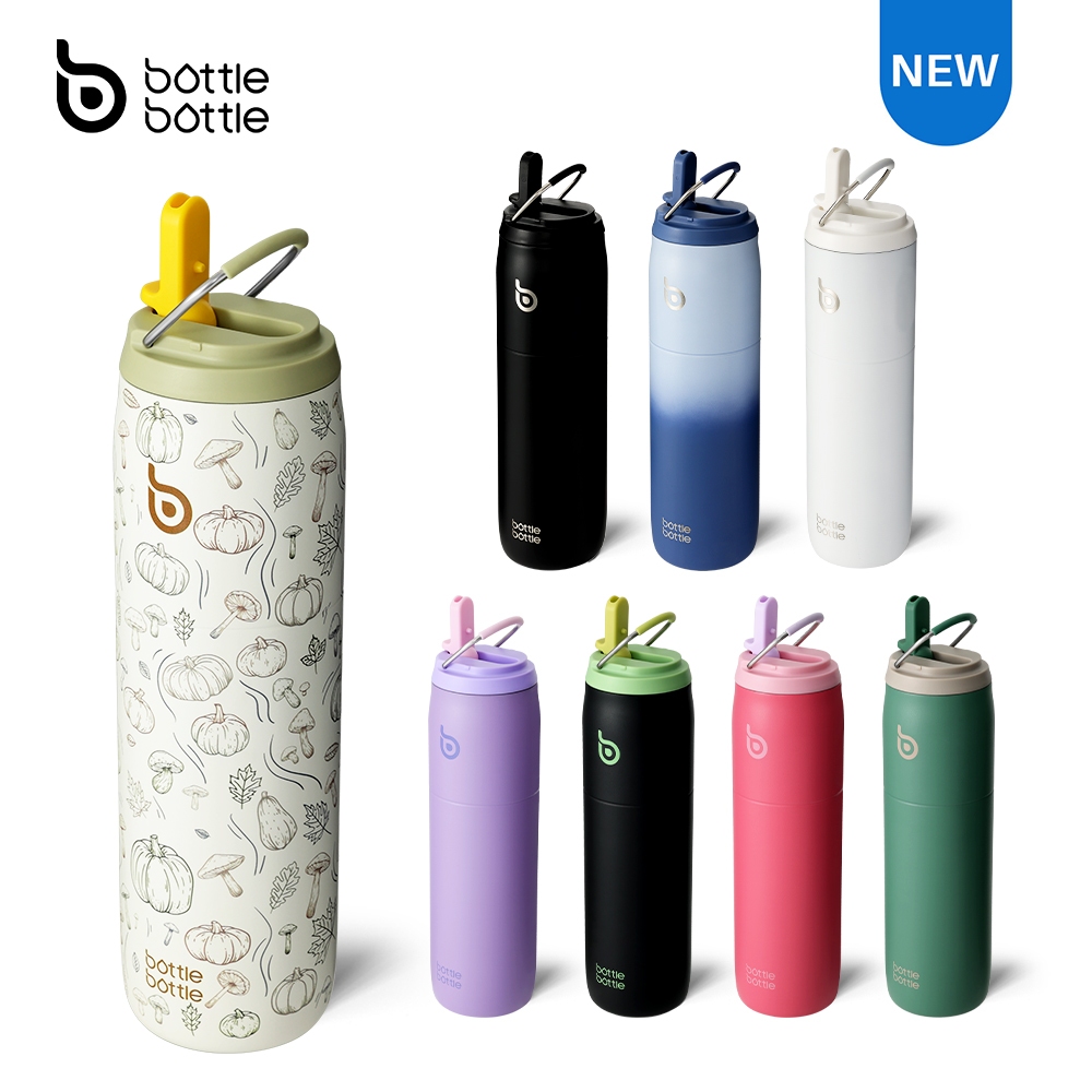 BOTTLE BOTTLE ขวดน้ํา 900ml สแตนเลสเก็บความเย็นถ้วยเก็บอุณหภูมิแบบพกพากระติกเก็บความเย็นสูญญากาศมีหลอดในตัว ใช้สําหรับการออกกํลังกายกีฬากลางแจ้ง