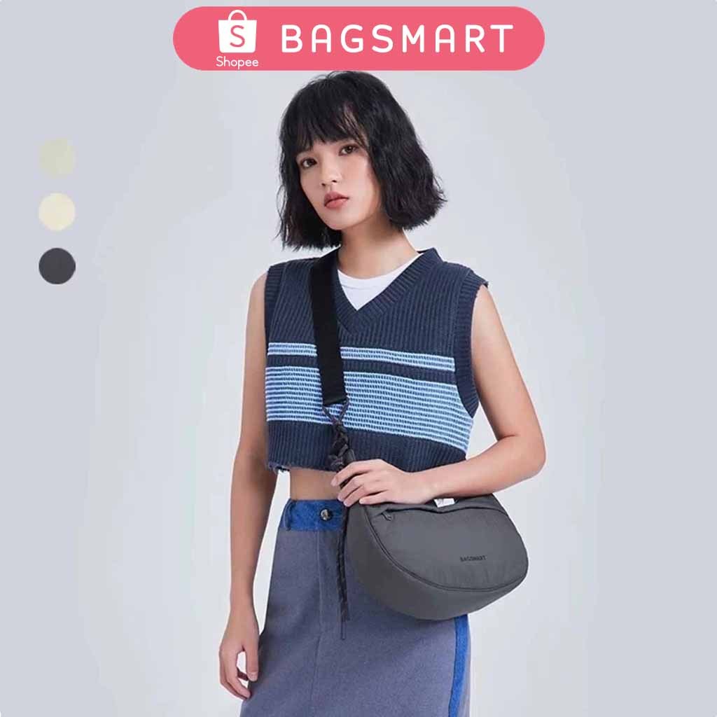BAGSMARTกระเป๋าสะพายข้างผู้หญิงแฟชั่น Casual Dumpling Sling Bag Commuter Sport Messenger Bag