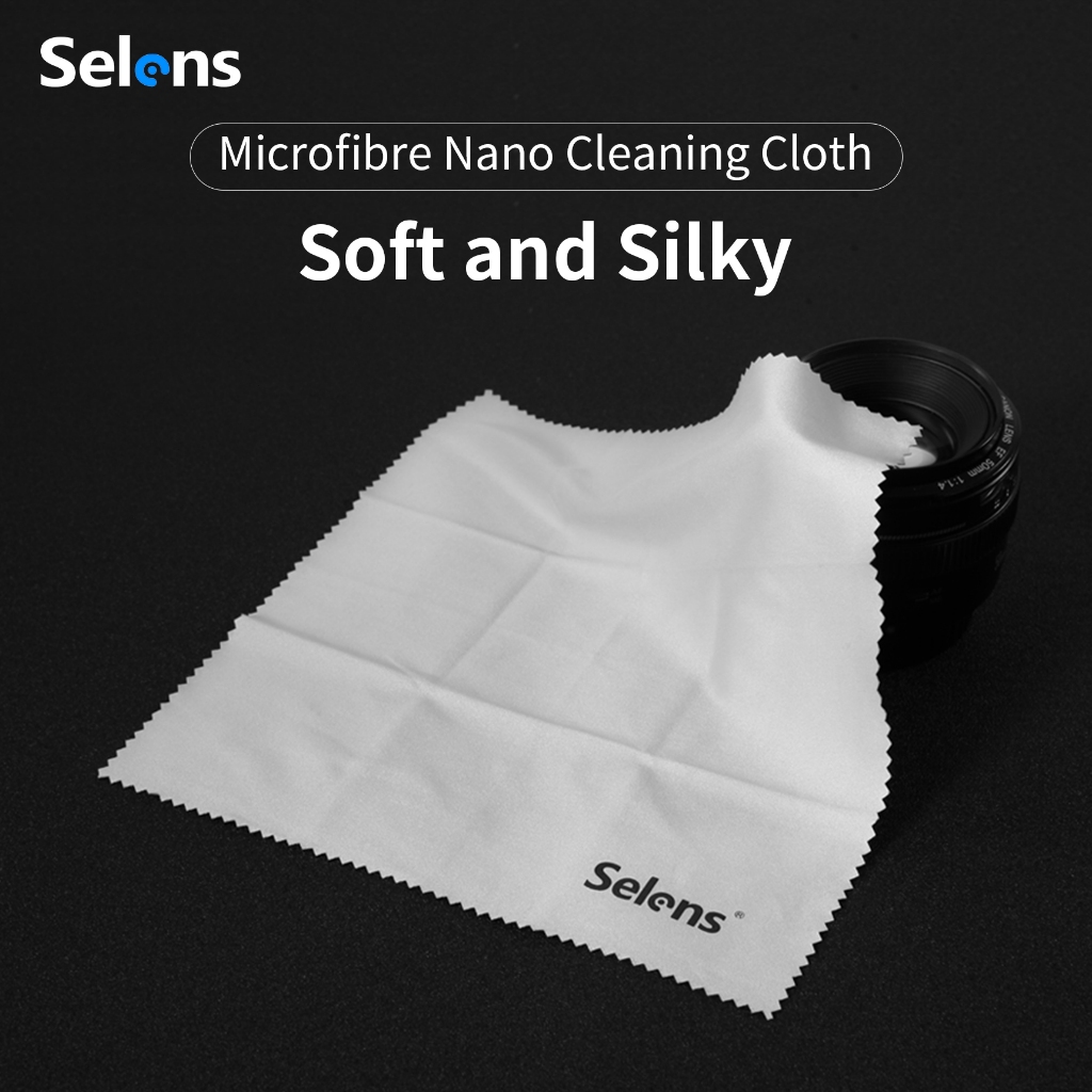 Selens ผ้าทําความสะอาดทําความสะอาดไมโครไฟเบอร์สําหรับเลนส์กล้องหน้าจอแว่นตา 20x20 ซม.