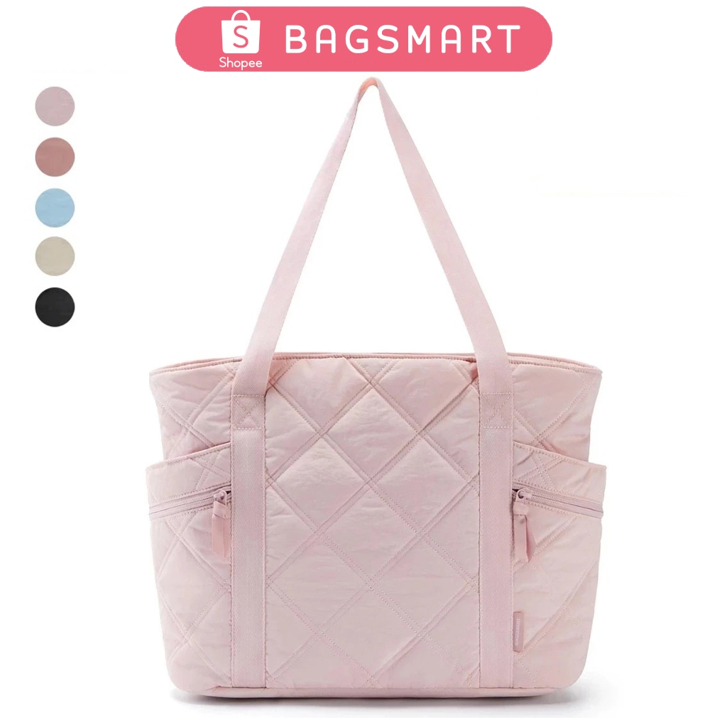 BAGSMART กระเป๋าสะพายข้าง สุภาพสตรี สะพายไหล่ โท้ต กระเป๋าโท้ต ความจุขนาดใหญ่ กระเป๋าโท้ท พร้อมผ้า กันน้ํา Tote Bag shoulder bag