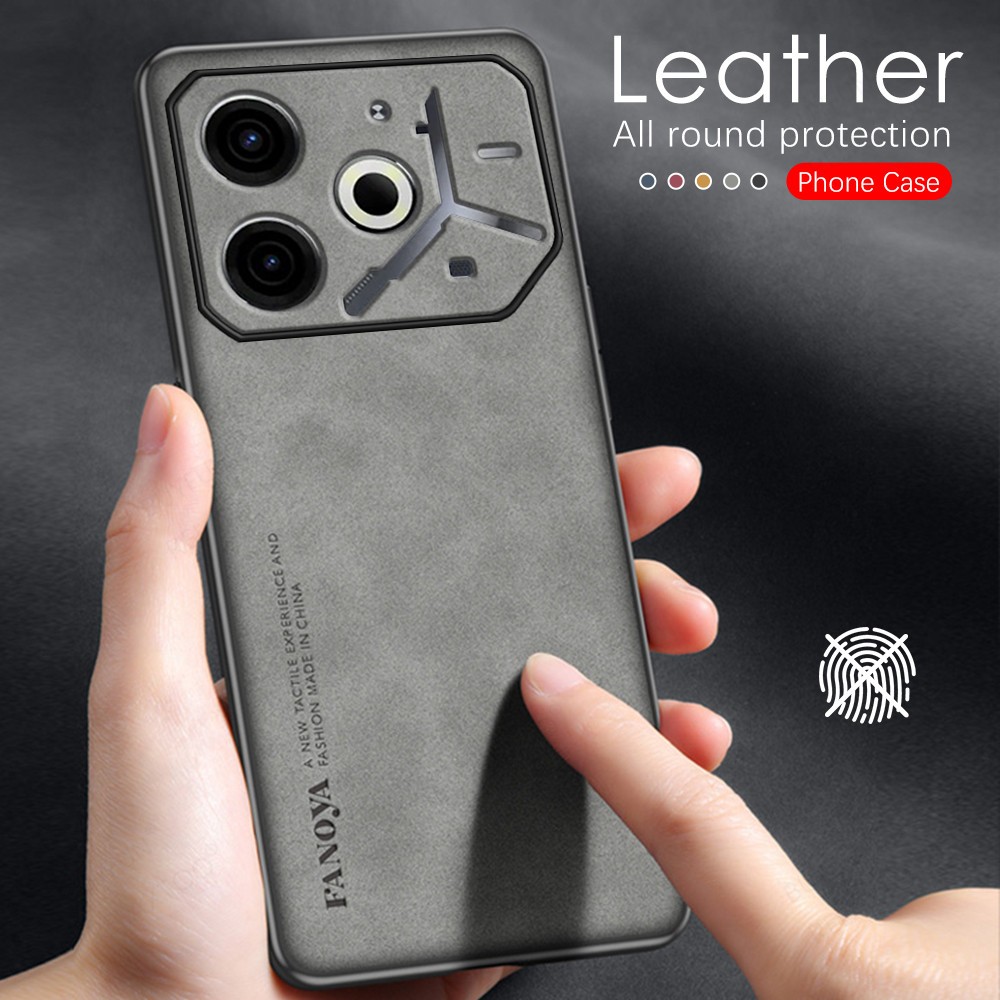 หรูหราหนังแกะธรรมดาสําหรับ Tecno Pova 6 Pro 2024 6.78 นิ้วปลอกกรอบกันกระแทกฝาหลัง Tecno Pova 6 Neo P