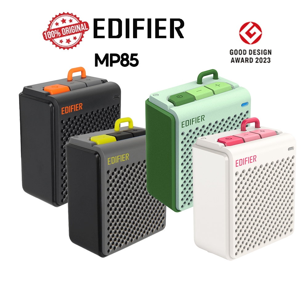 Edifier MP85 ลําโพงบลูทูธพกพาขนาดเล็ก เวลาเล่น 8 ชม. พร้อมสายคล้อง น้ําหนักประมาณ 70 กรัม