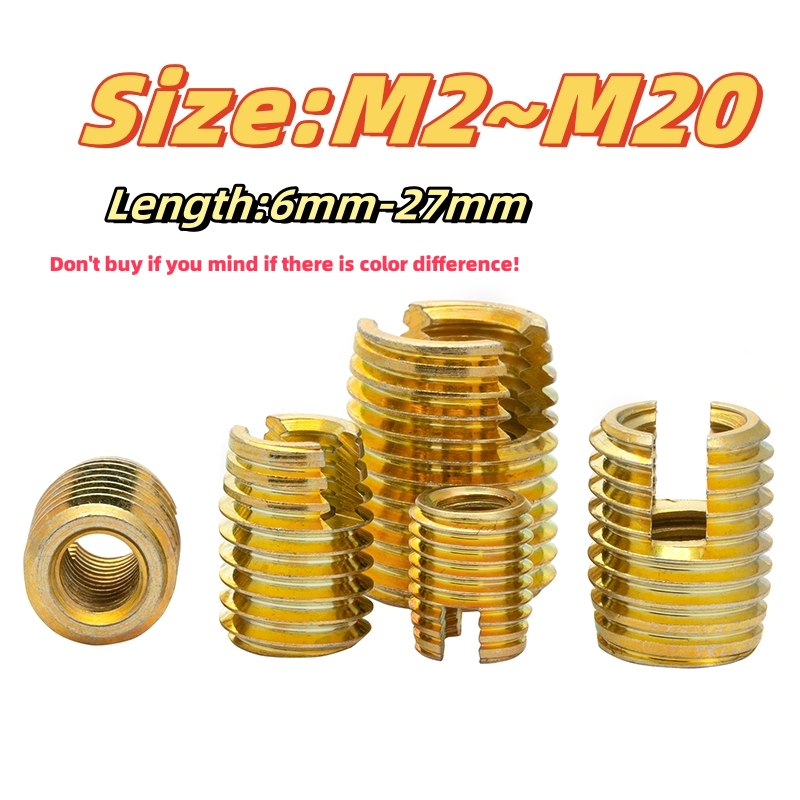 M2 M2.5 M3 M4 M5 M6 M8 M10 M12 M14 M16 M18 M20 อะแดปเตอร์เกลียวเหล็กคาร์บอนแปลงเกลียวแตะตัวเองเกลียวใส่สกรู Bushing