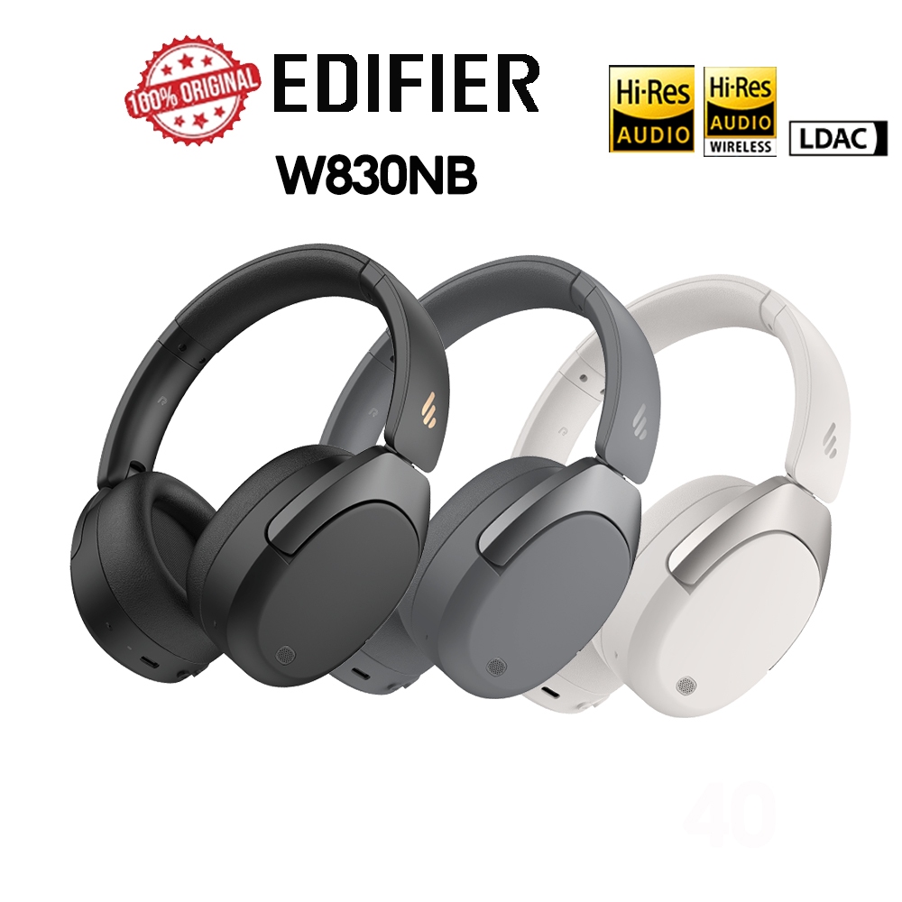 NEW Edifier W830NB หูฟังครอบหูไร้สายพร้อมระบบตัดเสียงรบกวนแบบแอคทีฟ
