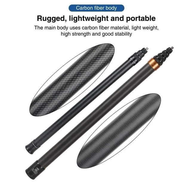 2026 ใหม่สําหรับ insta360 X5 X3 X4 1.2m 2m 3m คาร์บอนไฟเบอร์ที่มองไม่เห็น Selfie Stick Bullet Time หมุนขาตั้งกล้องสําหรับ GoPro Insta360 X4 X3 X2 Ace Pro อุปกรณ์เสริม Bullet Time ขาตั้งกล้อง thumbnail 8