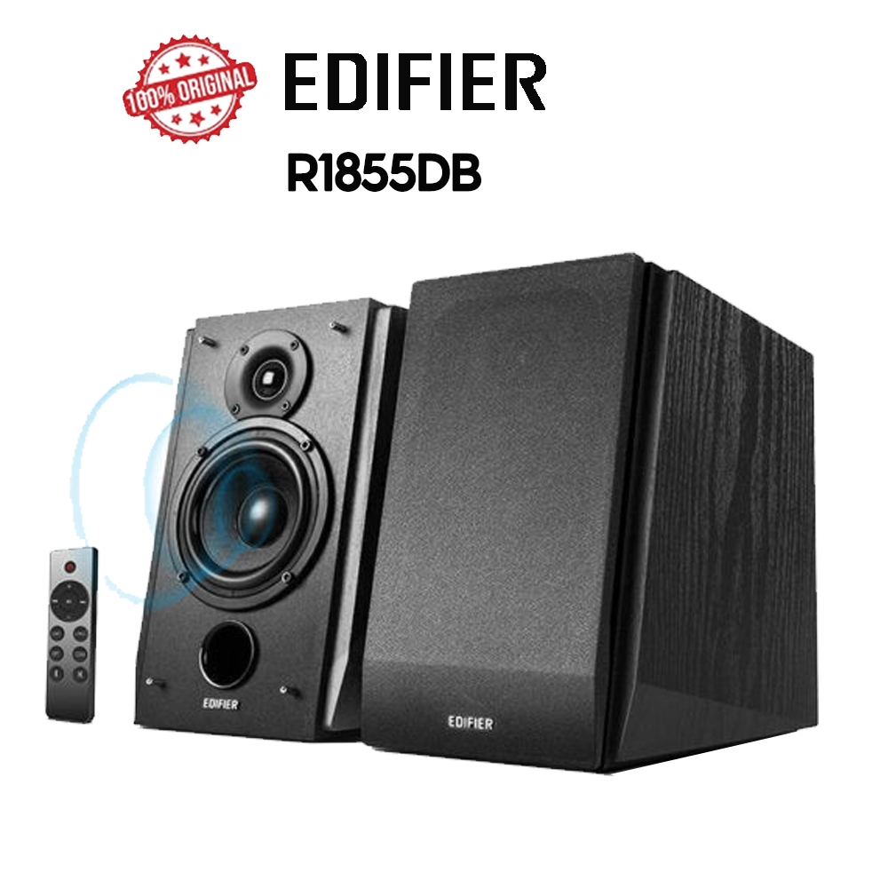Edifier R1855DB Active Bookshelf Speakers, Bluetooth และ Optical Inputs - ลำโพงมอนิเตอร์ 2.0, Line Out ซับวูฟเฟอร์