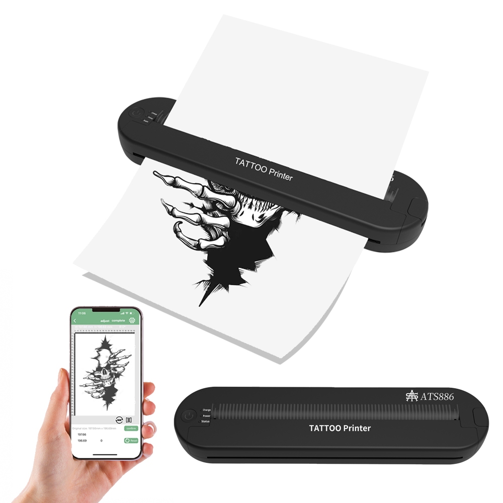 Wireless Tattoo Transfer Stencil Printer Machine Papers ATS886L