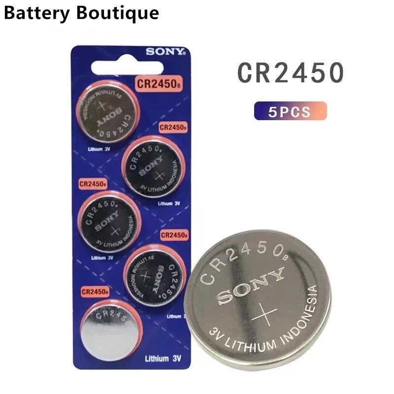 ใหม่ แบตเตอรี่ลิเธียม Sony CR2450 3V ใช้สําหรับนาฬิกา รถยนต์ และรีโมทคอนโทรล