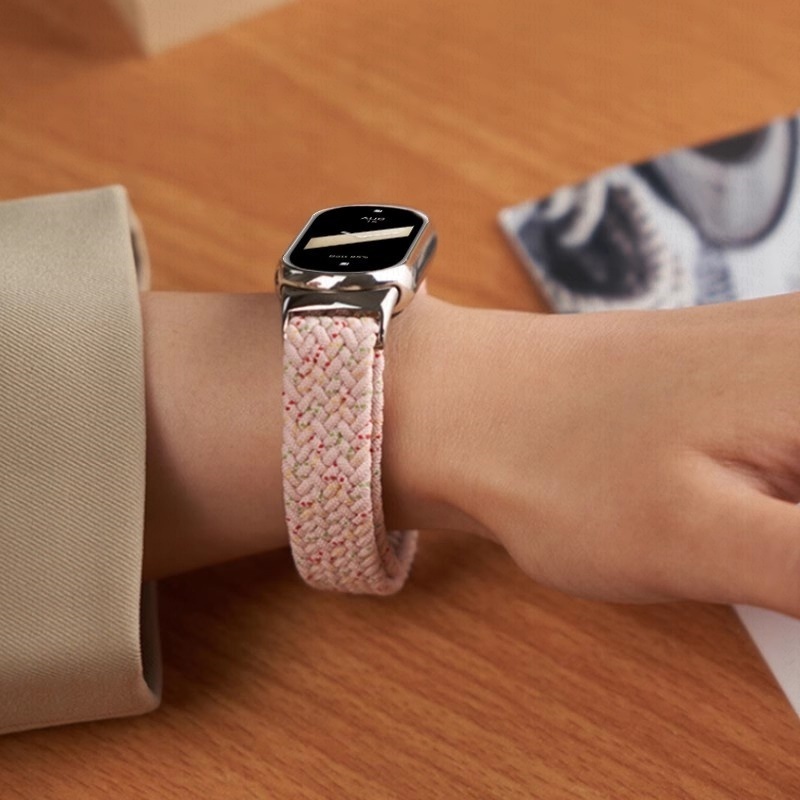สายรัดไนลอนถักแบบนุ่มสําหรับ Xiaomi Mi Band 9 8 สายรัดข้อมือสร้อยข้อมือสายรัดระบายอากาศสําหรับ Mi Band 8 9 เปลี่ยนอุปกรณ์เสริม Smart Band