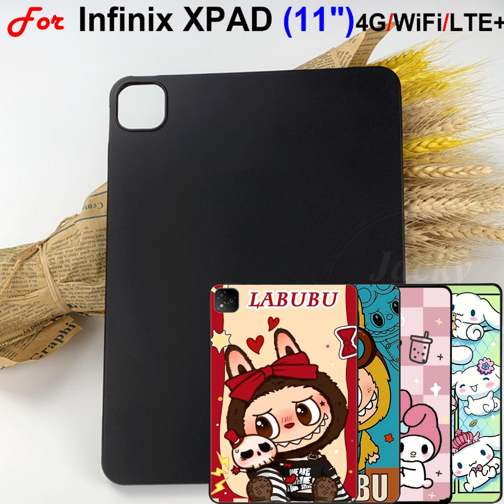 สําหรับ Infinix XPAD แท็บเล็ต 11 X1101 X1101B 11.0 นิ้วสีดําซิลิโคนอ่อนนุ่มกรณี NeZha กันกระแทก TPU 