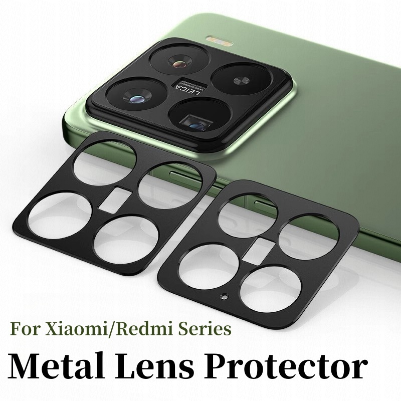ตัวป้องกันเลนส์โลหะสําหรับ Redmi Note 14 13 Pro + Plus Xiaomi 15 14 13 Ultra 13T 14T Pro Redmi K70E ฝาครอบเลนส์กล้องด้านหลัง