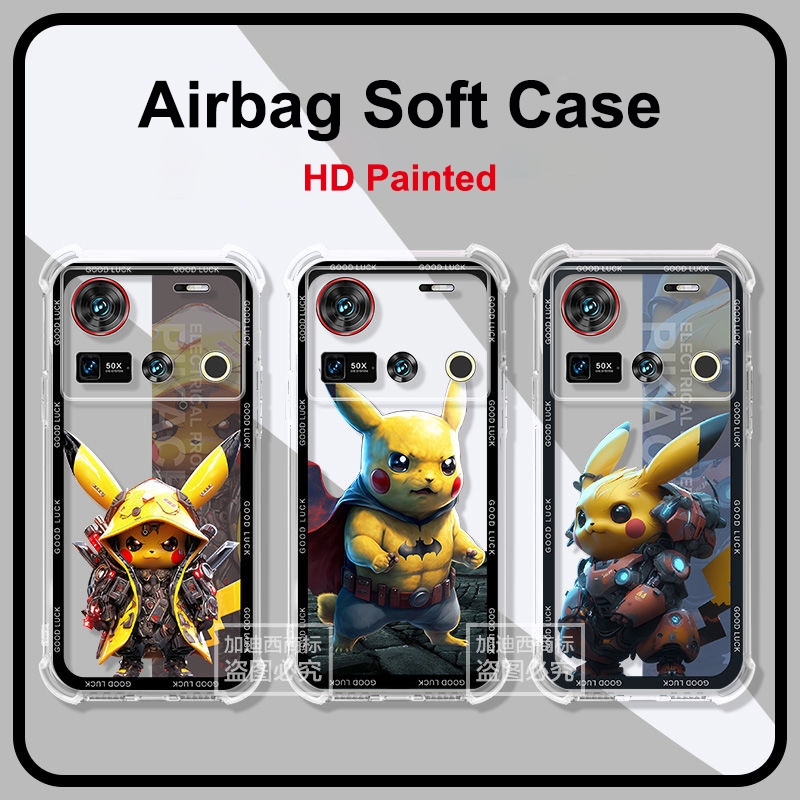 สําหรับ Nubia Z70 Ultra เสริมมุม Soft TPU กันกระแทกถุงลมนิรภัยสําหรับ Nubia Z70 Ultra 5G HD ทาสีสําห