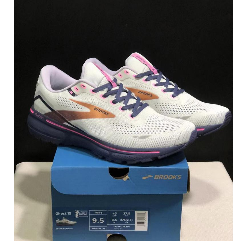 Brooks Ghost 15 รองเท้ากีฬาสําหรับบุรุษและสตรีรองเท้าวิ่งมืออาชีพมาราธอน