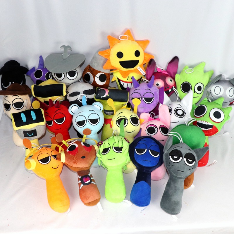 2025 Sprunki ของเล่นตุ๊กตา Incredibox Sprunki ตุ๊กตาของเล่น Mr.Sun Fun Bot Durple Sky Oren Raddy Garnold Jevinria Vine ตุ๊กตา