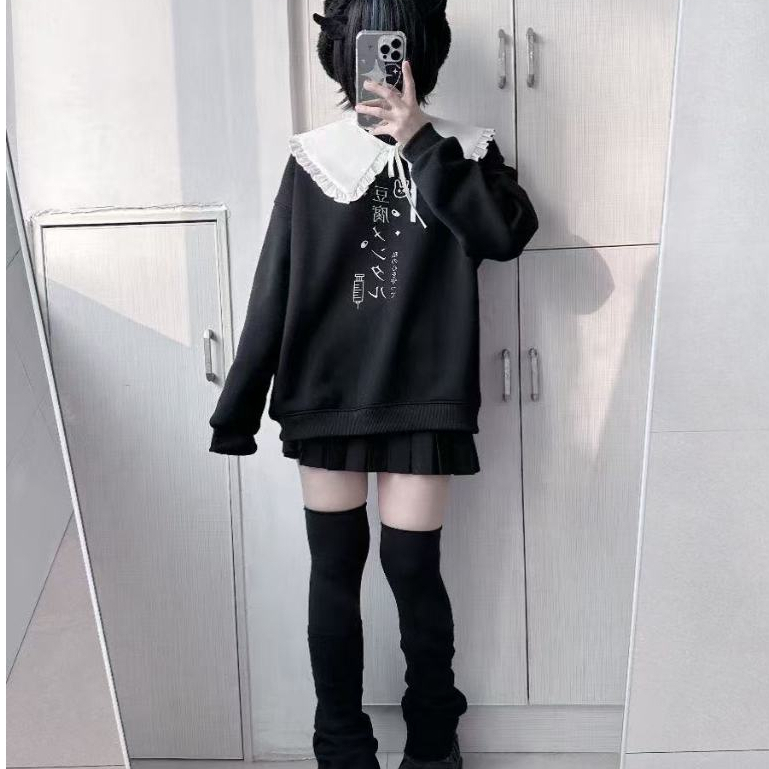 เสื้อกันหนาวญี่ปุ่นน่ารักวัฒนธรรมย่อยหวาน ย2เค อะนิเมะสาวพิมพ์ด้านบน