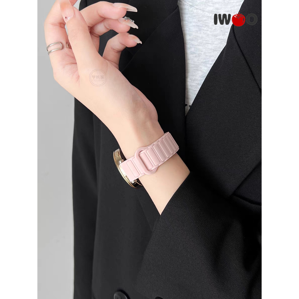 18 มม.ซิลิโคนแม่เหล็กสําหรับนาฬิกา Huawei GT7/GT6/GT5/GT4 41 มม./GT5 pro/watch5 42 มม.สุภาพสตรีสายกีฬา